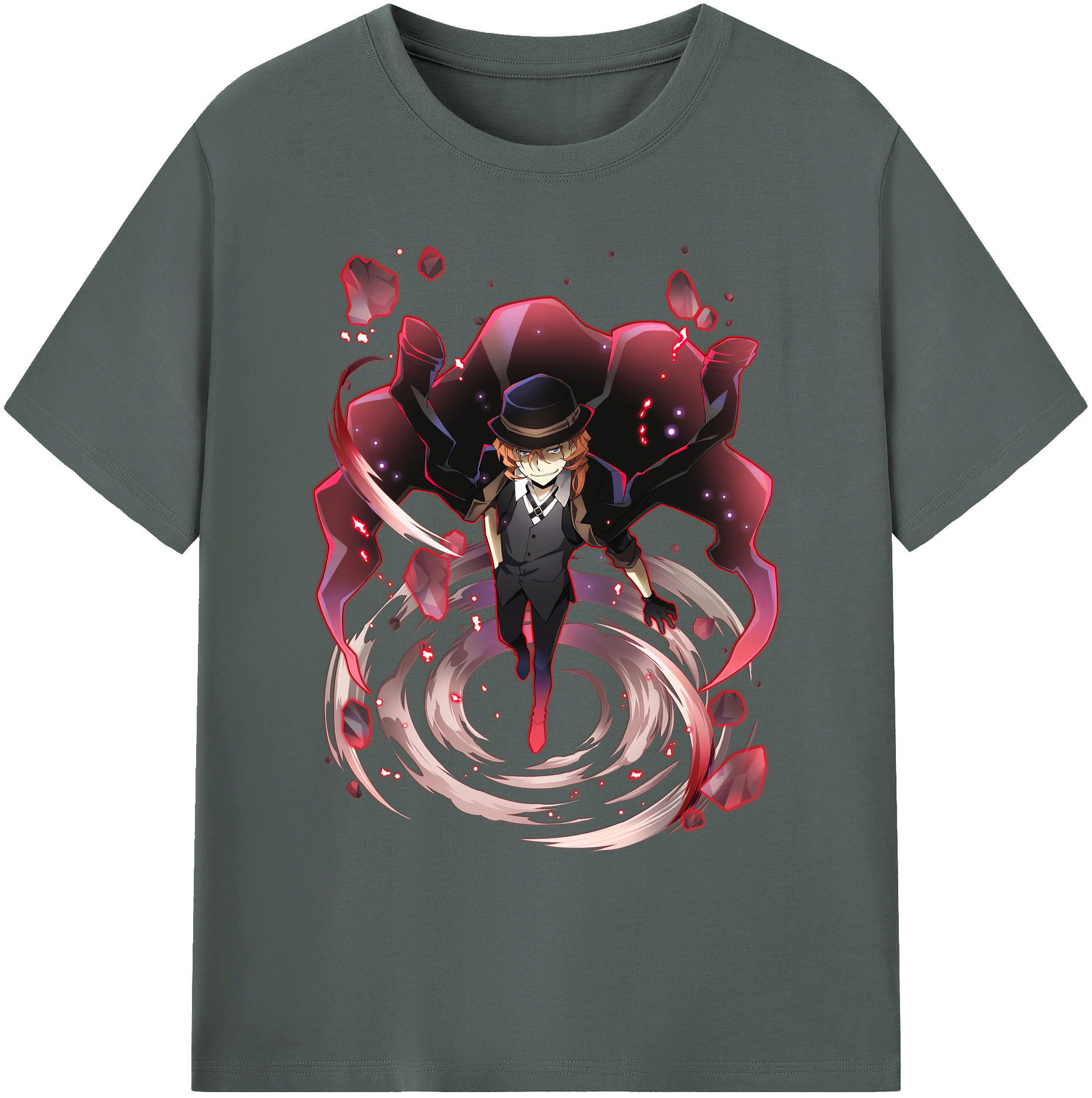 （画像用） 文豪ストレイドッグス Bungo Stray Dogs 綿100％ メンズ半袖Tシャツ｜肌触りやわらか＆通気性